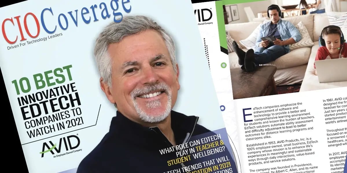 AVID Recognized as Ten Best Innovative EdTech Companies to Watch by CIO Coverage