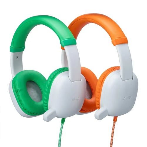 Green and Orange AVID Products Inc AP-400 Wonder Ears Headset