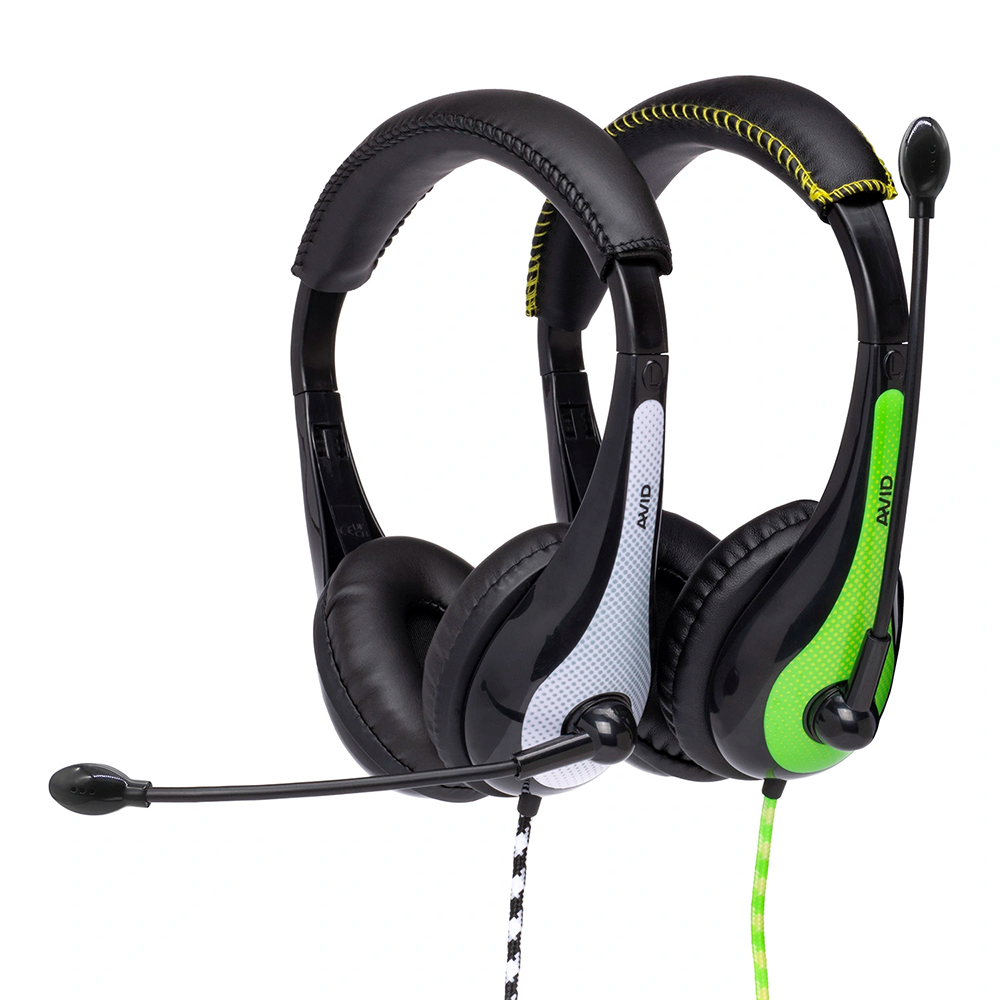 AE-36 Green and White Headset