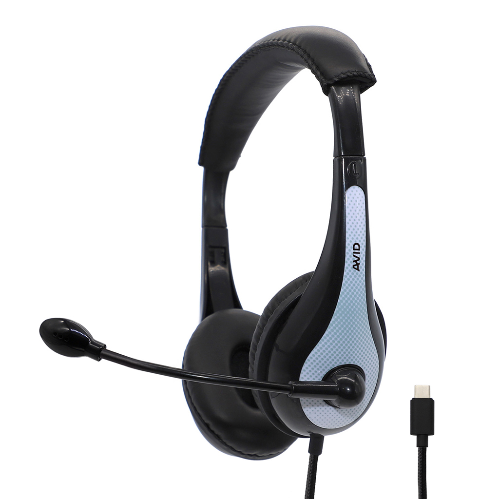AE-36 USB-C Headset With Noise Canceling Bi Directional Mic