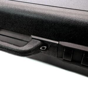 Storage case latch on handle
